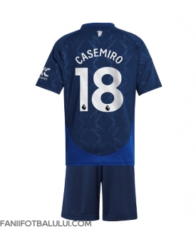 Manchester United Casemiro #18 Echipament de Fotbal Replică 2024-25 Copii Deplasare (+ Șorturi)